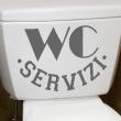 Muursticker WC - Muursticker citaat Wc servizi - ambiance-sticker.com