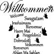 Muursticker citaat Wilkomen welcome swagatam - ambiance-sticker.com