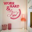 Muursticker citaat Work hard & be kind - ambiance-sticker.com