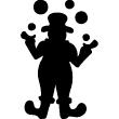 Muurstickers silhouettes - Muursticker clown figuur - ambiance-sticker.com