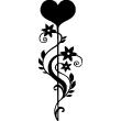 Muurstickers bloemen - Muursticker hart omgeven door bloemen - ambiance-sticker.com