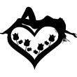 Muurstickers Liefde - Muursticker Muursticker Heart and love tulpen - ambiance-sticker.com