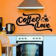 Muurstickers voor keuken - Muursticker decoratieve Coffe, love - ambiance-sticker.com