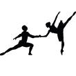 Muurstickers silhouettes - Muursticker Paar danser - ambiance-sticker.com