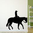 Muurstickers silhouettes - Muursticker cowboy rider - ambiance-sticker.com