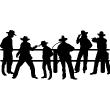 Muurstickers silhouettes - Muursticker cowboys silhouettes - ambiance-sticker.com