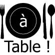 Muurstickers voor keuken - Muursticker decoratieve Bestek à table - ambiance-sticker.com