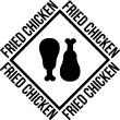 Muurstickers voor keuken - Muursticker decoratieve Fried chicken - ambiance-sticker.com