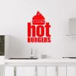 Muurstickers voor keuken - Muursticker decoratieve Hot burgers - ambiance-sticker.com