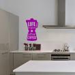 Muurstickers voor keuken - Muursticker decoratieve Life begins after coffee - ambiance-sticker.com
