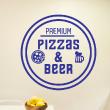 Muurstickers voor keuken - Muursticker decoratieve Premium pizzas & beer - ambiance-sticker.com