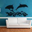 Muurstickers dieren - Muursticker Dolfijnen op de golven - ambiance-sticker.com