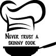 Muurstickers voor keuken - Muursticker decoratieve Skinny kok - ambiance-sticker.com