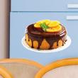 Muurstickers voor keuken - Muursticker decoratieve oranje taart - ambiance-sticker.com