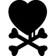 Muurstickers design - Muursticker Ontwerp hart en botten - ambiance-sticker.com