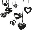 Muurstickers Liefde - Muursticker Ontwerp hanger hart - ambiance-sticker.com