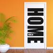 Muurstickers voor deuren - Mursticker deur Design Home - ambiance-sticker.com