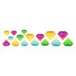 Muurstickers Swarovski Elements - Muursticker Gekleurde diamanten - ambiance-sticker.com