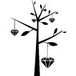 Muurstickers bloemen - Muursticker Diamanten op een boom - ambiance-sticker.com