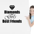 Muurstickers muziek - Muursticker Diamonds are girl's best friends - ambiance-sticker.com