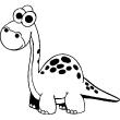 Muurstickers dieren - Muursticker Dinosaur vriend van kleine - ambiance-sticker.com