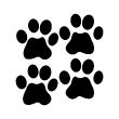 Muurstickers babykamer - Muursticker Hond voetafdrukken - ambiance-sticker.com