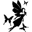 Muurstickers babykamer - Muursticker fee met vlinders - ambiance-sticker.com