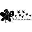 Muurstickers babykamer - Muursticker Fée de beaux rêves - ambiance-sticker.com