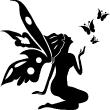 Muurstickers babykamer - Muursticker Fee en vlinders - ambiance-sticker.com