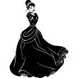 Muurstickers silhouettes - Muursticker Vrouw met mooie jurk - ambiance-sticker.com