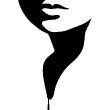 Muurstickers silhouettes - Muursticker geweldige vrouw - ambiance-sticker.com