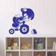 Muurstickers babykamer - Muursticker Meisje op een fiets en schildpad - ambiance-sticker.com