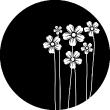 Muurstickers bloemen - Muursticker Bloemen in een cirkel - ambiance-sticker.com