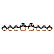 Muurstickers babykamer - Muursticker Grappige pinguïns familie - ambiance-sticker.com