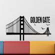 Muurstickers Straatcultuur - Muursticker Golden gate - ambiance-sticker.com