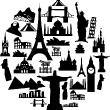 Muursticker Grote monumenten van de wereld - ambiance-sticker.com
