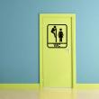 Muurstickers voor deuren - Mursticker deur Man en vrouw in een toilet - ambiance-sticker.com