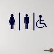 Muurstickers voor deuren - Mursticker deur Man, vrouw, gehandicapten - ambiance-sticker.com