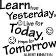 Muursticker Hope for tomorrow (Albert Einstein) - ambiance-sticker.com