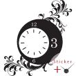 klokken Muurstickers - Muursticker decoratieve barok - ambiance-sticker.com