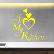 Muurstickers voor keuken - Muursticker decoratieve I love my kitchen - ambiance-sticker.com