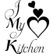 Muurstickers voor keuken - Muursticker decoratieve I love my kitchen - ambiance-sticker.com