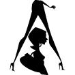 Muurstickers silhouettes - Muursticker Jong meisje lopen - ambiance-sticker.com