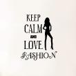 Muurstickers 'Keep Calm' - Muursticker Keep Calm and Love Fashion - ambiance-sticker.com