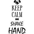 Muurstickers 'Keep Calm' - Muursticker Keep calm and shake hand - ambiance-sticker.com