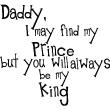 Muurstickers teksten - Muursticker King Daddy - ambiance-sticker.com