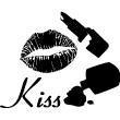 Muursticker badkamer - Muursticker Kiss - ambiance-sticker.com