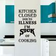 Muurstickers voor keuken - Muursticker decoratieve Kitchen closed - ambiance-sticker.com