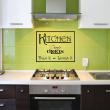 Muurstickers voor keuken - Muursticker decoratieve Kitchen, dinner choices - ambiance-sticker.com