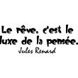 Muurstickers teksten - Muursticker Le luxe de la pensée - Jules Renard - ambiance-sticker.com